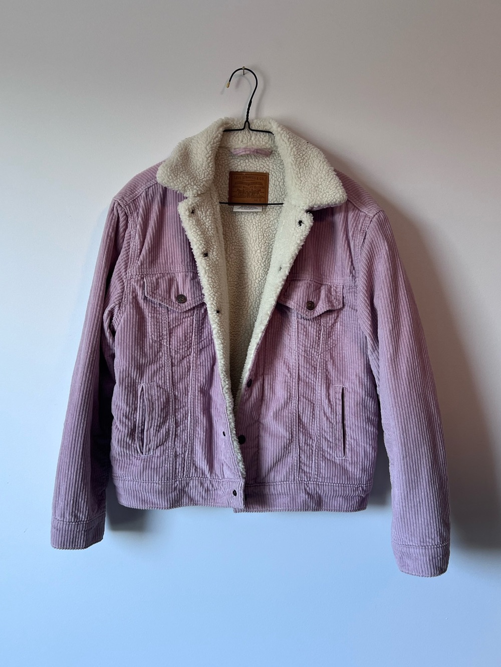 Levi's Pink Corduroy Sherpa Jacket